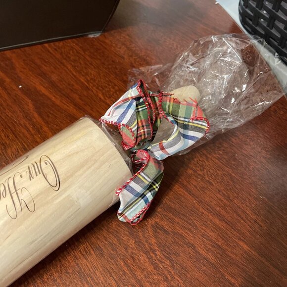 Personalized Wooden Rolling Pin "Our Hearts Have Been Rolled Into One" Engraved - Picture 4 of 4